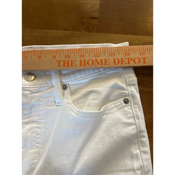 J Crew 9" Demi Boot Crop Jeans in White Wash Women's 28 Tall NWOT - Picture 10 of 12